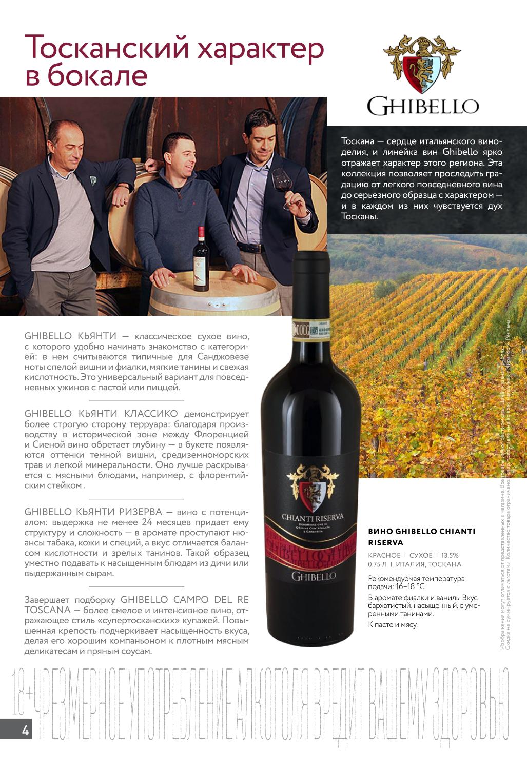 Тосканские вина Ghibello: Chianti, Chianti Classico, Chianti Riserva, Campo del Re Toscana. Классика итальянского виноделия. 18+.